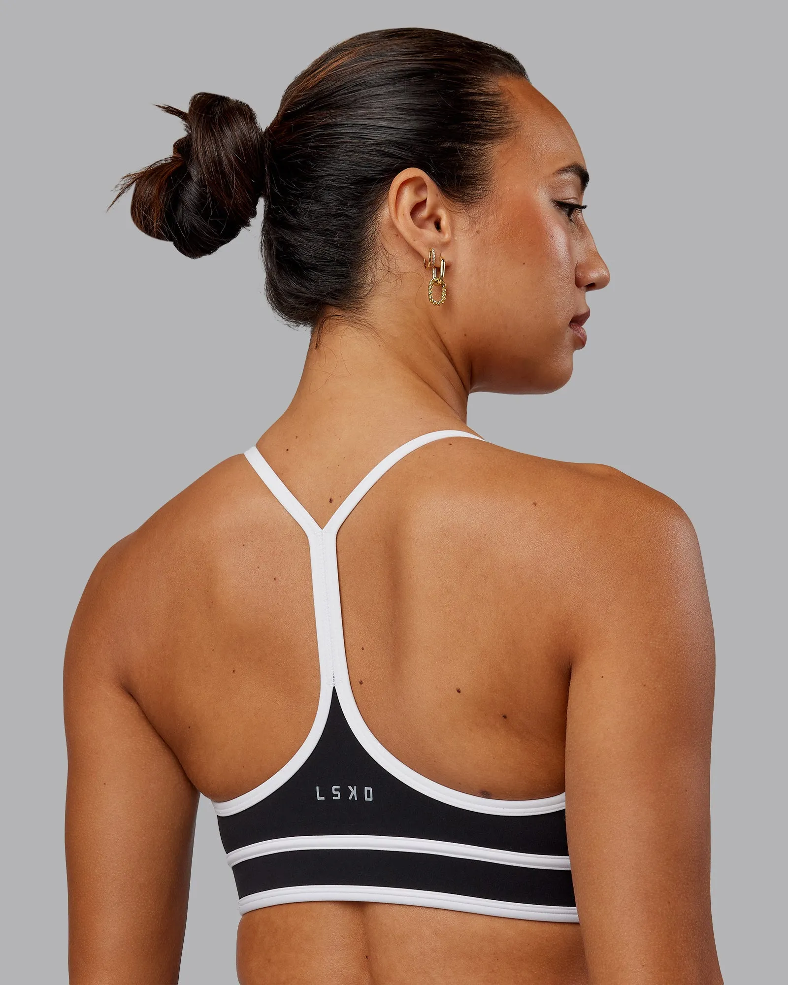 Contrast Sports Bra - Black-White sold by LSKD product image thumbnail 2