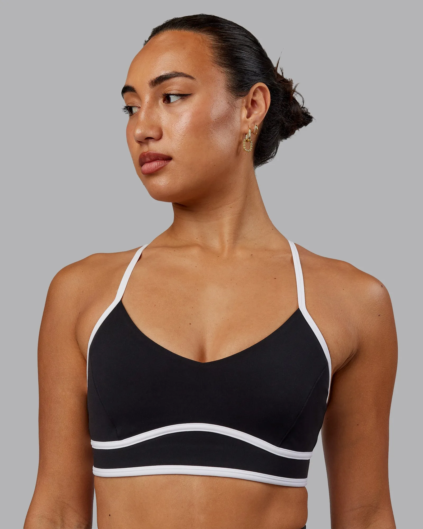 Contrast Sports Bra - Black-White sold by LSKD product image thumbnail 3