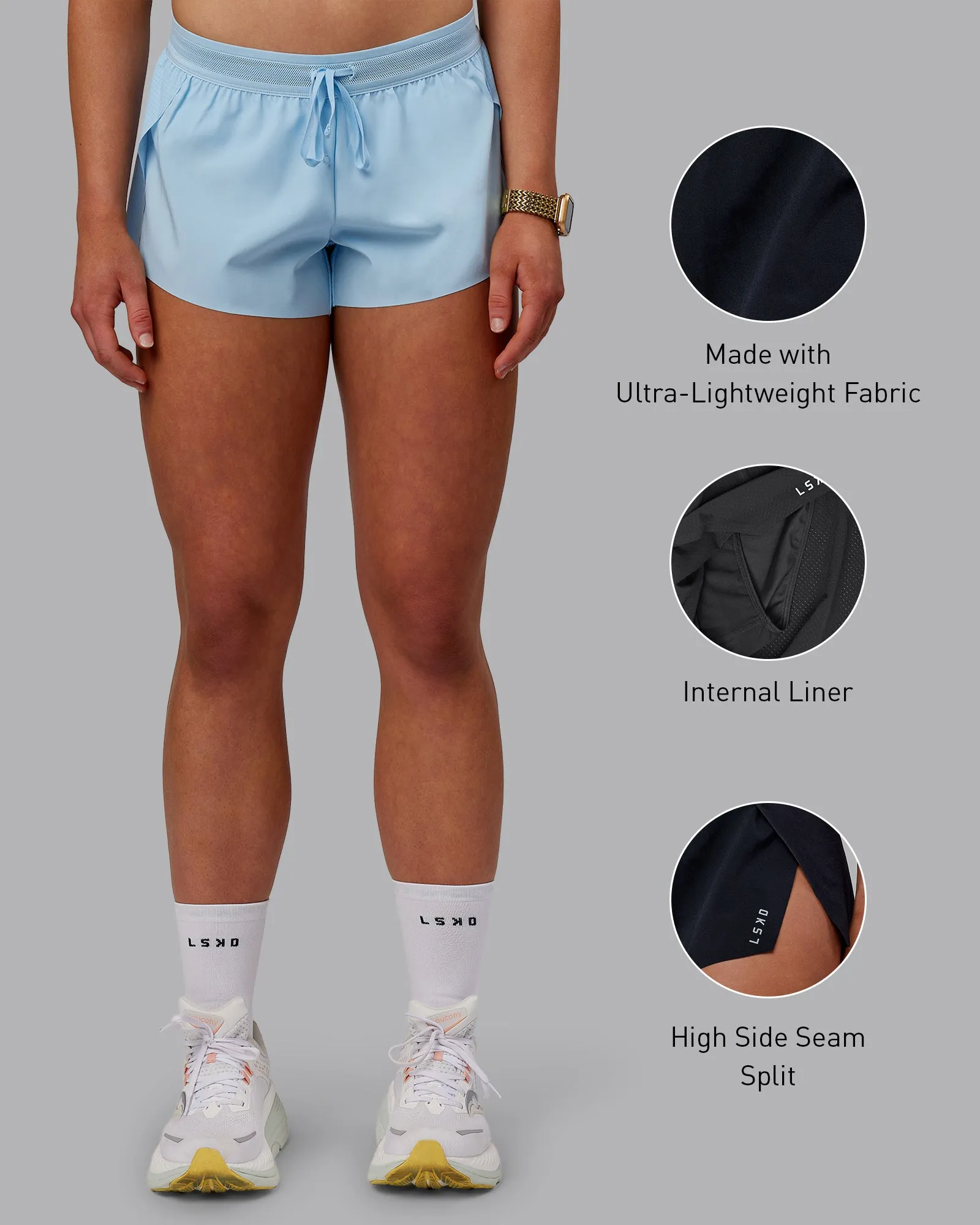 Accelerate 3" Running Short - Glacial Blue sold by LSKD product image thumbnail 2