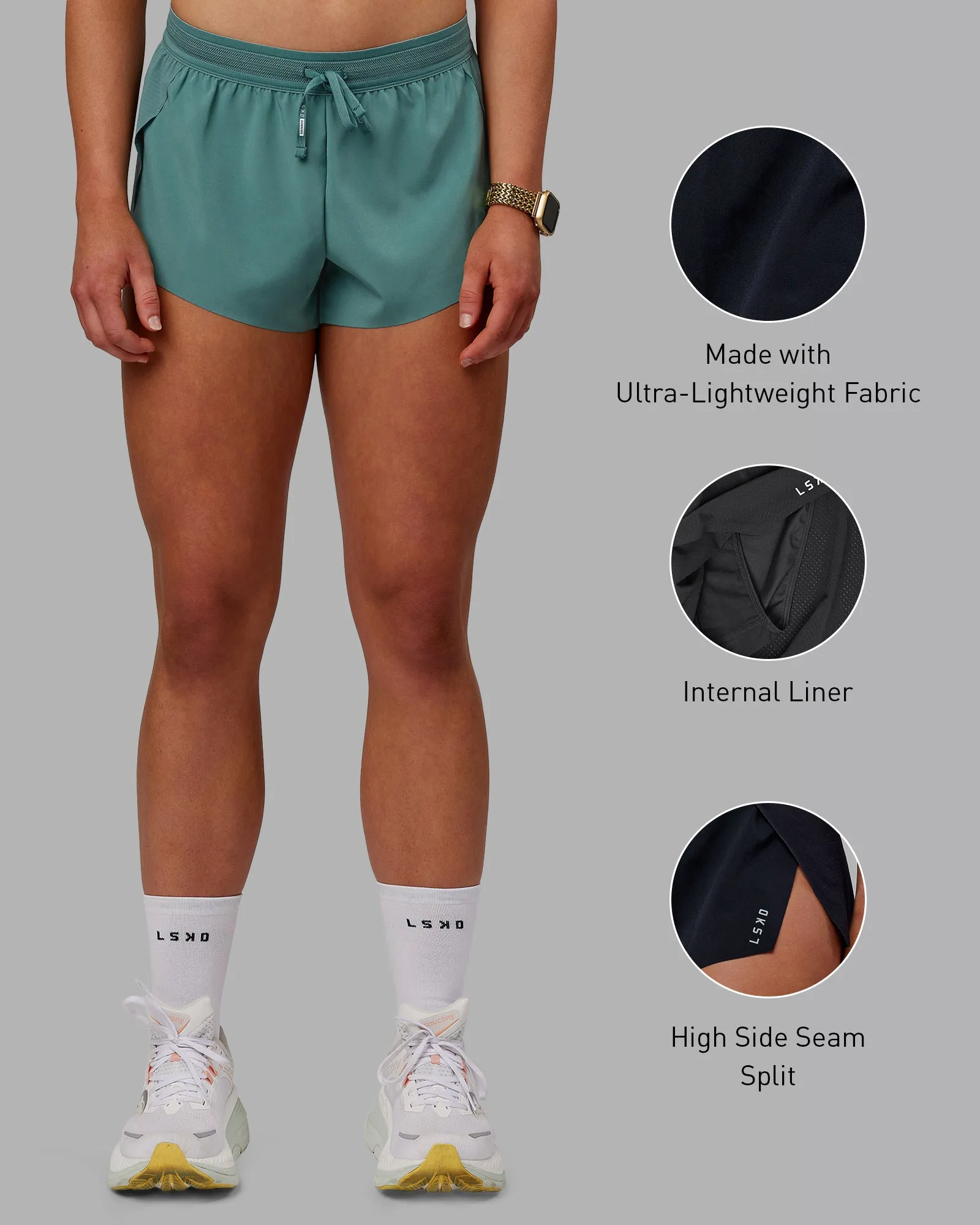 Accelerate 3" Running Short - Sagebrush sold by LSKD product image thumbnail 2