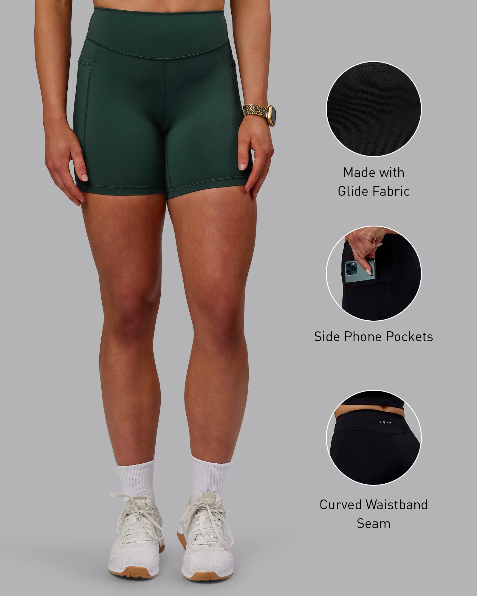 Elite Mid Short Legging - Vital Green sold by LSKD product image thumbnail 2
