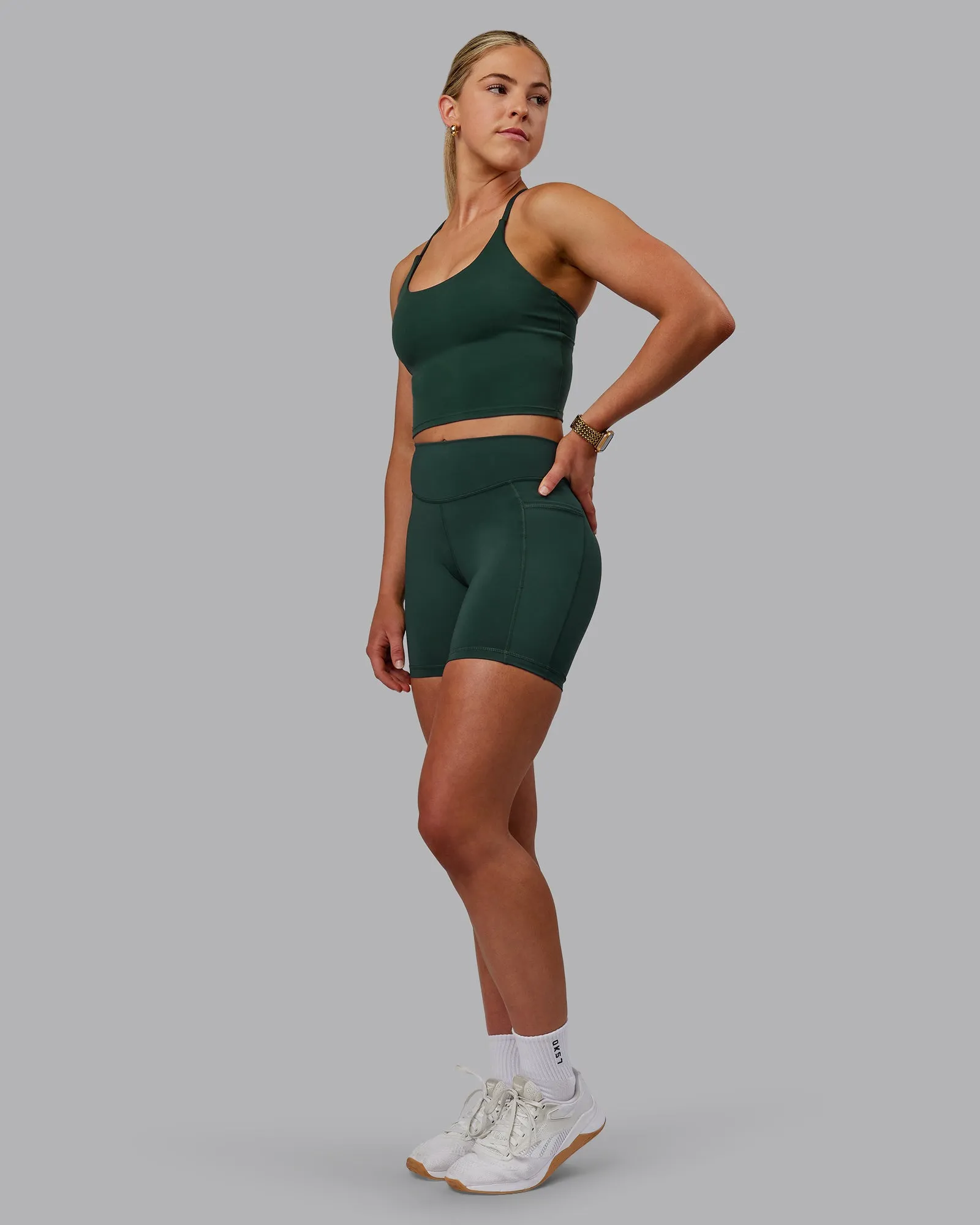 Elite Mid Short Legging - Vital Green sold by LSKD product image thumbnail 5