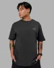 Unisex Strike Through FLXCotton Tee Oversize - Pirate Black-Black sold by LSKD