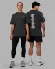 Unisex Strike Through FLXCotton Tee Oversize - Pirate Black-Black sold by LSKD