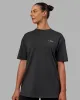 Unisex Strike Through FLXCotton Tee Oversize - Pirate Black-Black sold by LSKD