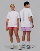 Unisex Strike Through FLXCotton Tee Oversize - White-Bubblegum sold by LSKD