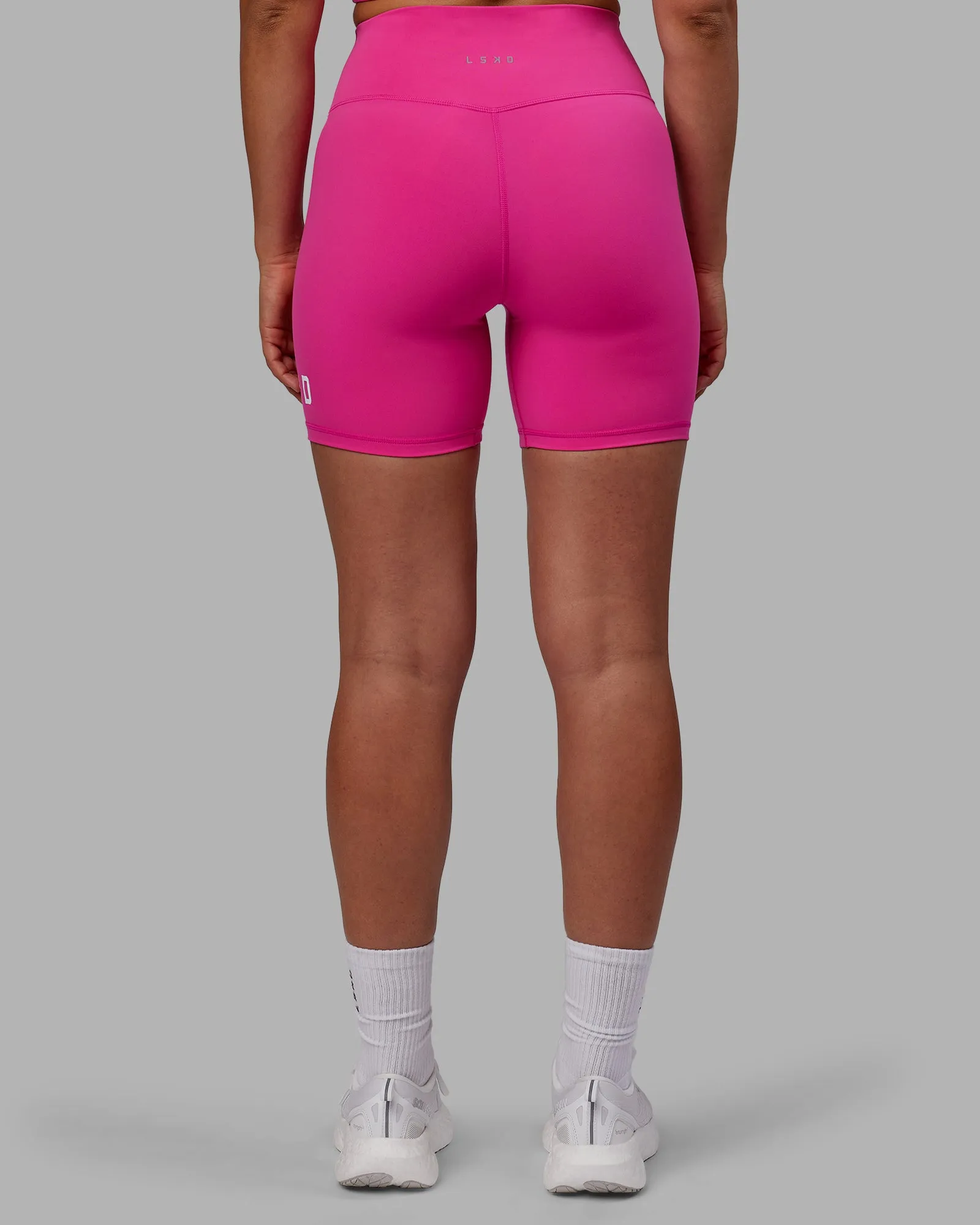 Evolved Mid Short Tight - Fuchsia Pink-White sold by LSKD product image thumbnail 4