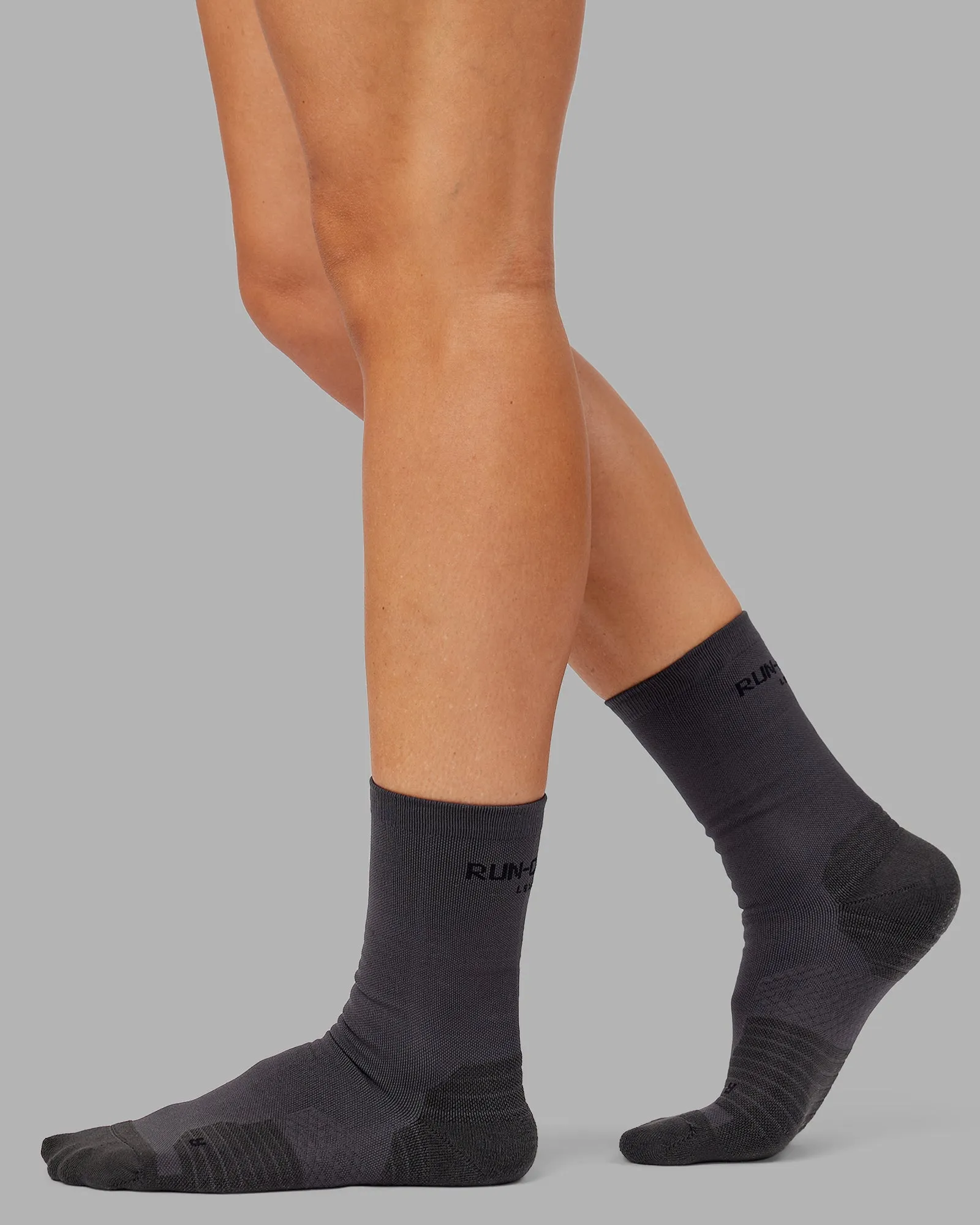 RUN-CLUB Performance Crew Sock - Asphalt-Black sold by LSKD