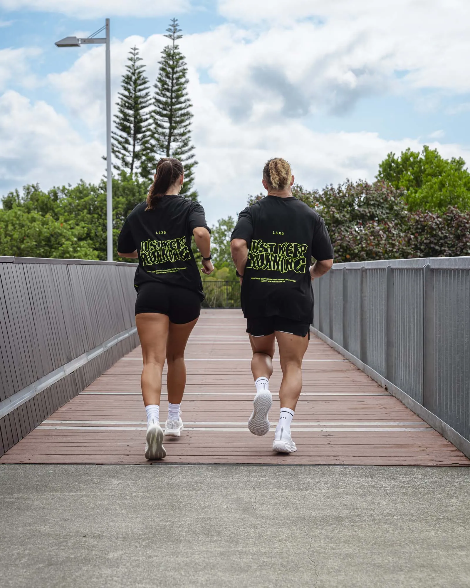 Leg It FLXCotton Oversized Tee - Black-Volt sold by LSKD