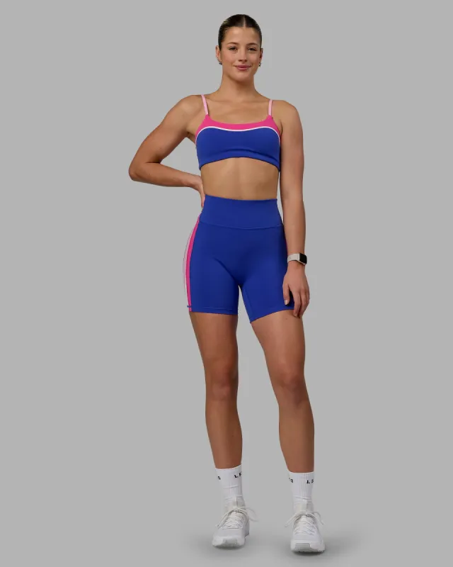 Revitalise Mid Short Tight - Power Cobalt-Fuchsia Pink sold by LSKD