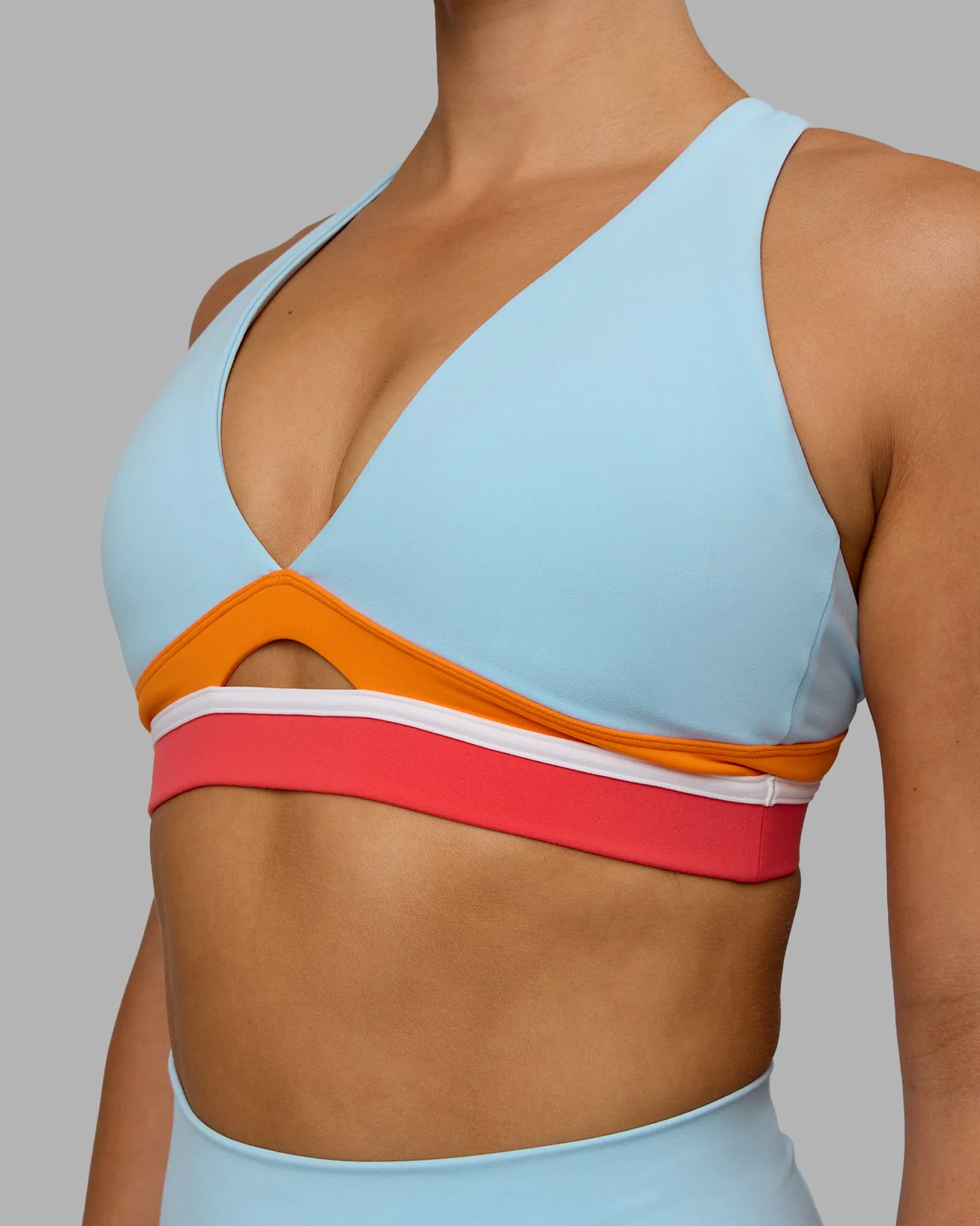 Revitalise Sports Bra - Glacial Blue-Cayenne sold by LSKD product image thumbnail 5