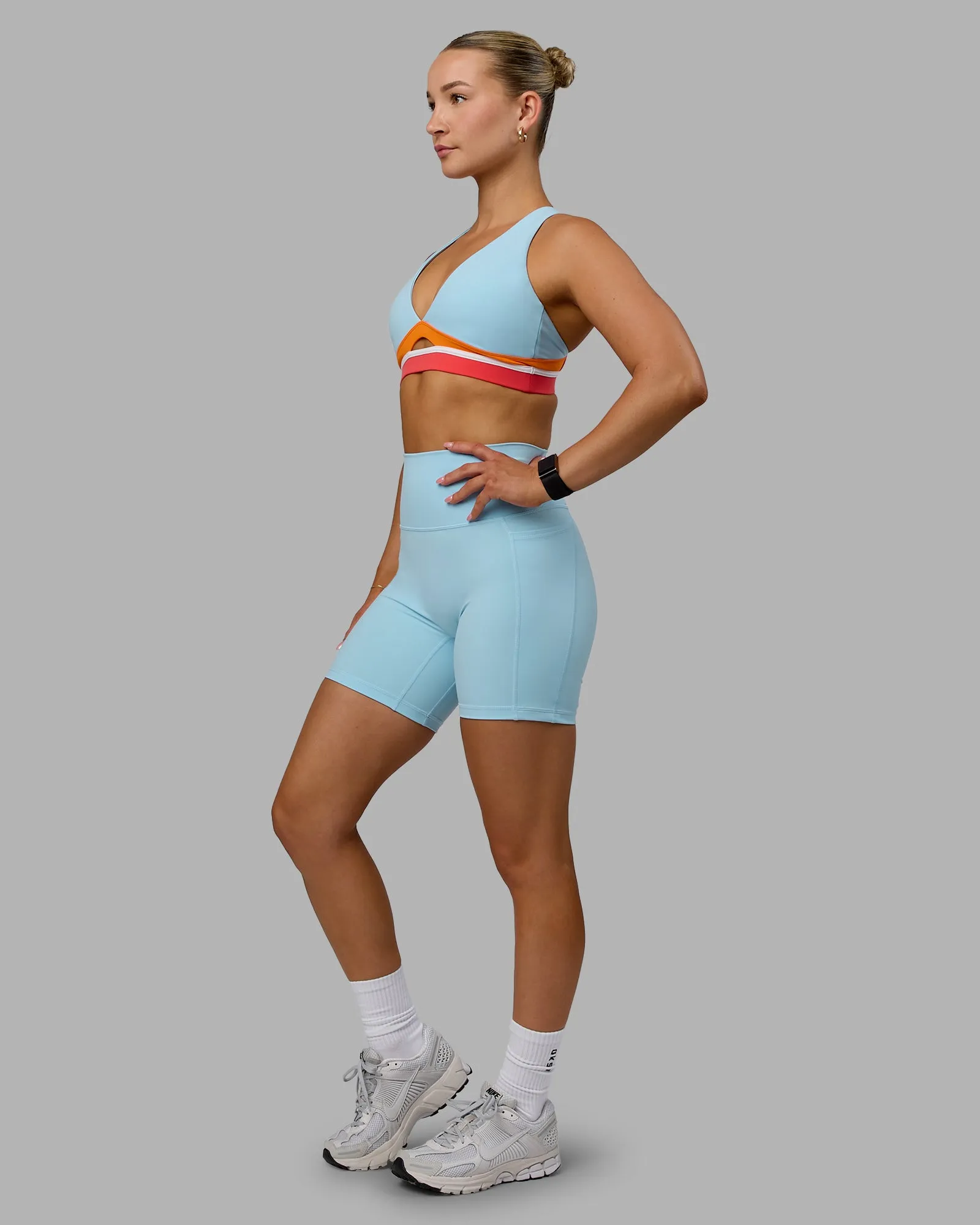 Revitalise Sports Bra - Glacial Blue-Cayenne sold by LSKD product image thumbnail 3