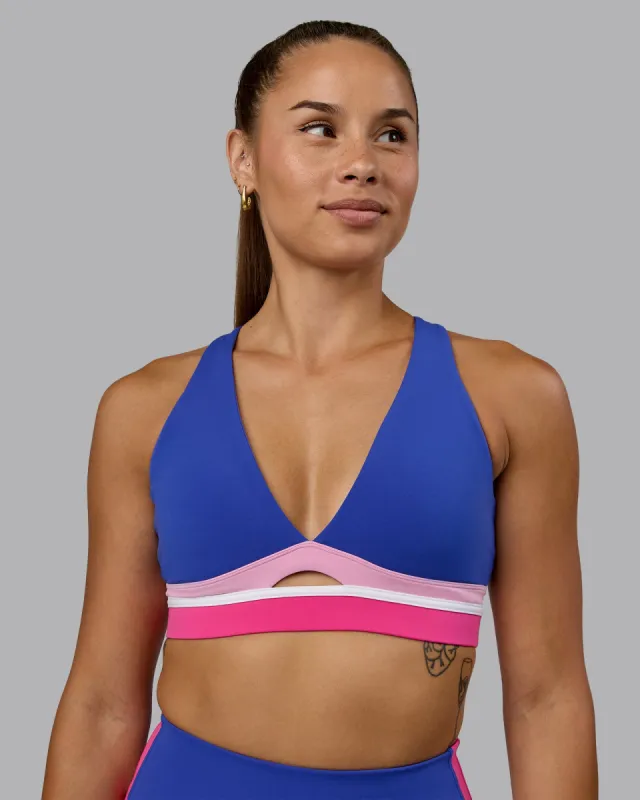 Revitalise Sports Bra - Power Cobalt-Fuchsia Pink sold by LSKD