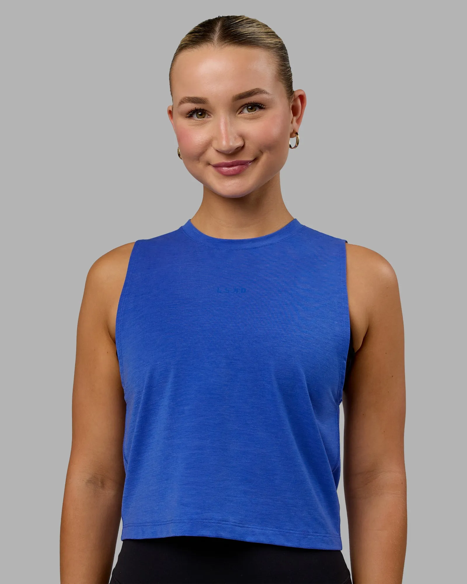 Unleash Cropped Training Tank - Power Cobalt sold by LSKD product image thumbnail 2
