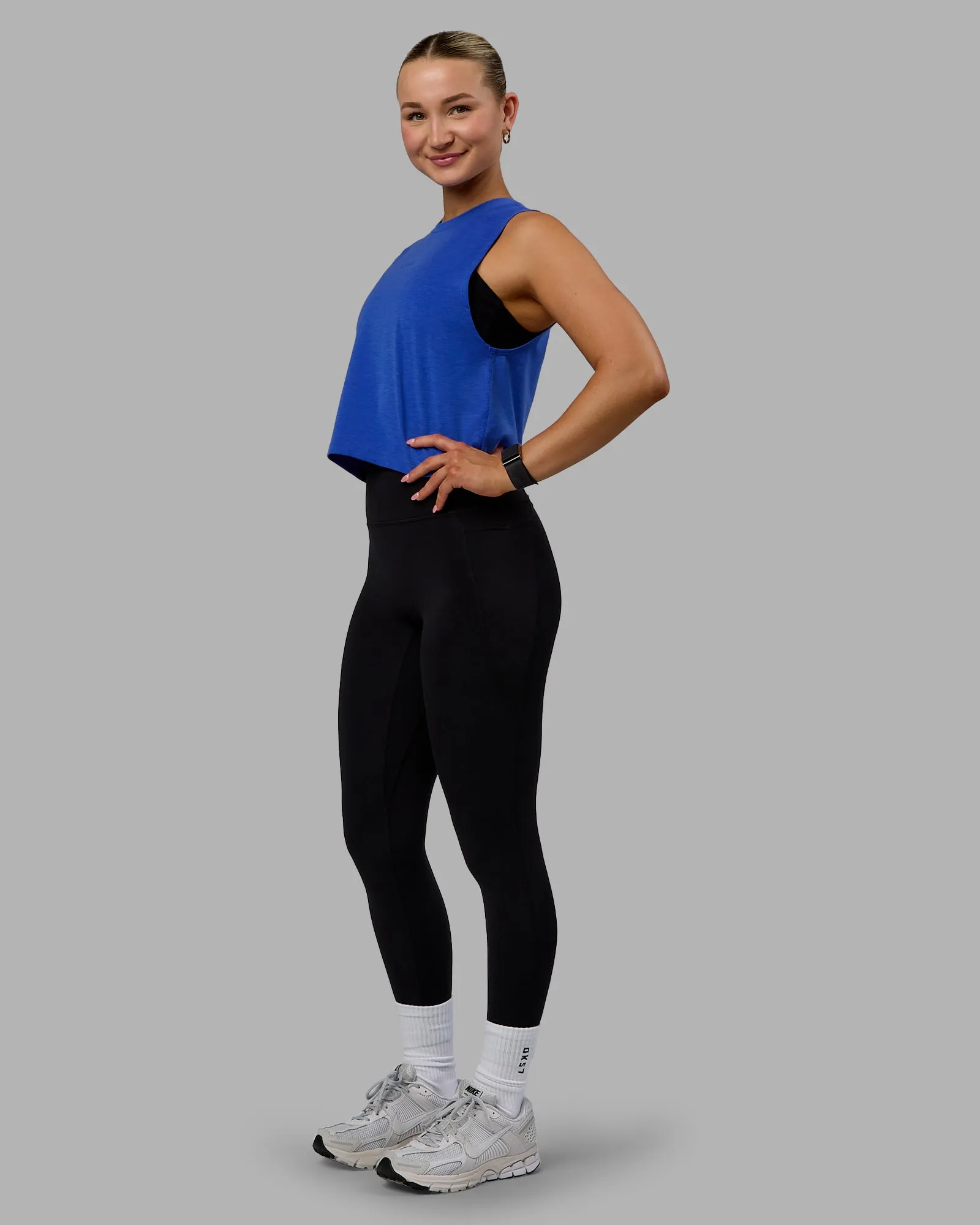 Unleash Cropped Training Tank - Power Cobalt sold by LSKD product image thumbnail 4