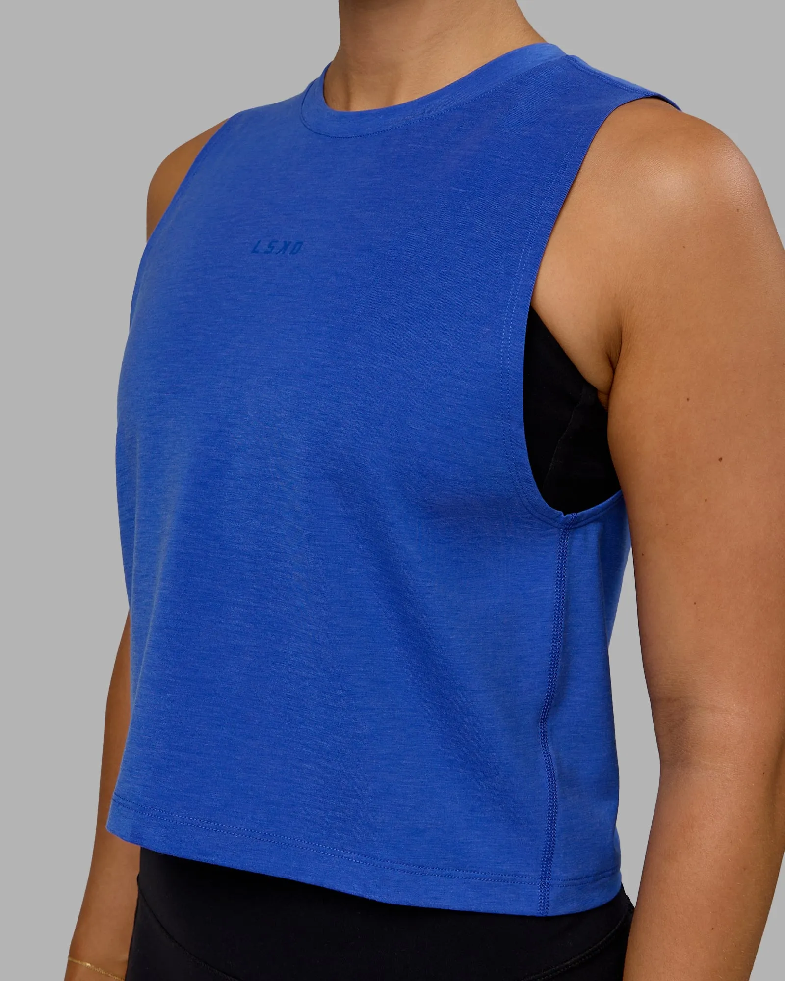 Unleash Cropped Training Tank - Power Cobalt sold by LSKD product image thumbnail 5