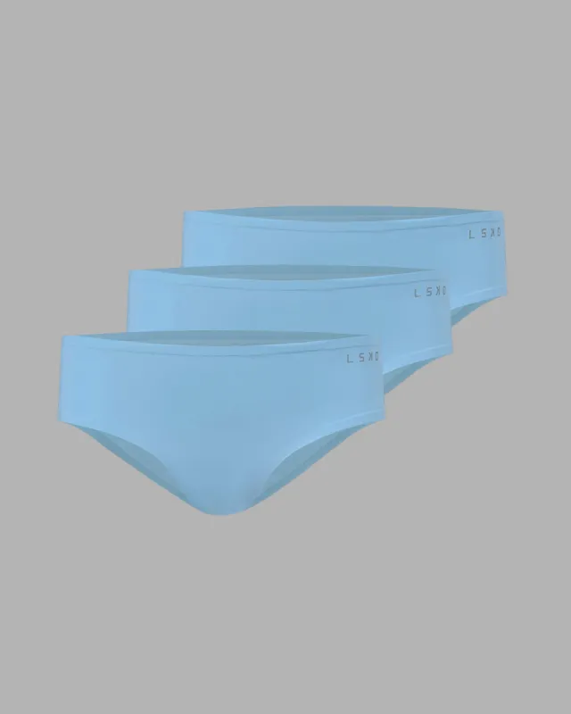 Seamless Brief 3 Pack - Glacial Blue made by LSKD