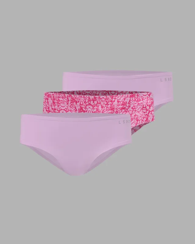 Seamless Brief 3 Pack - Print - Petina-Pastel Orchid sold by LSKD