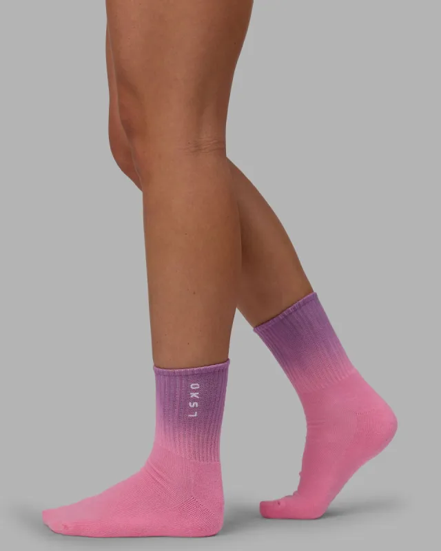 Signal Quarter Socks 3 Pack - Multi-Ombre sold by LSKD