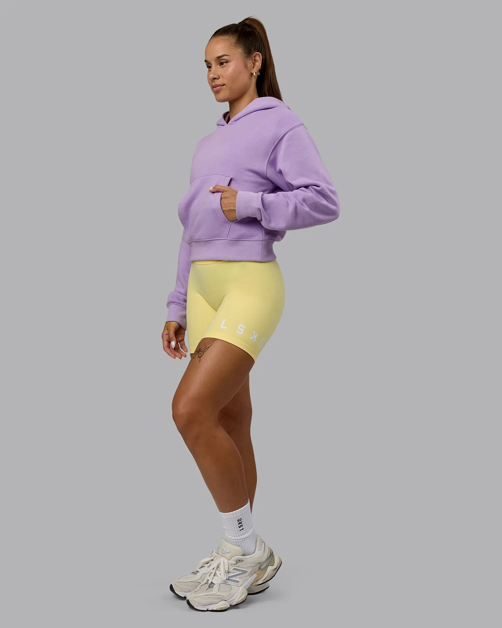 Set The Standard Midweight Hoodie - Pale Lilac-Elfin Yellow sold by LSKD product image thumbnail 3