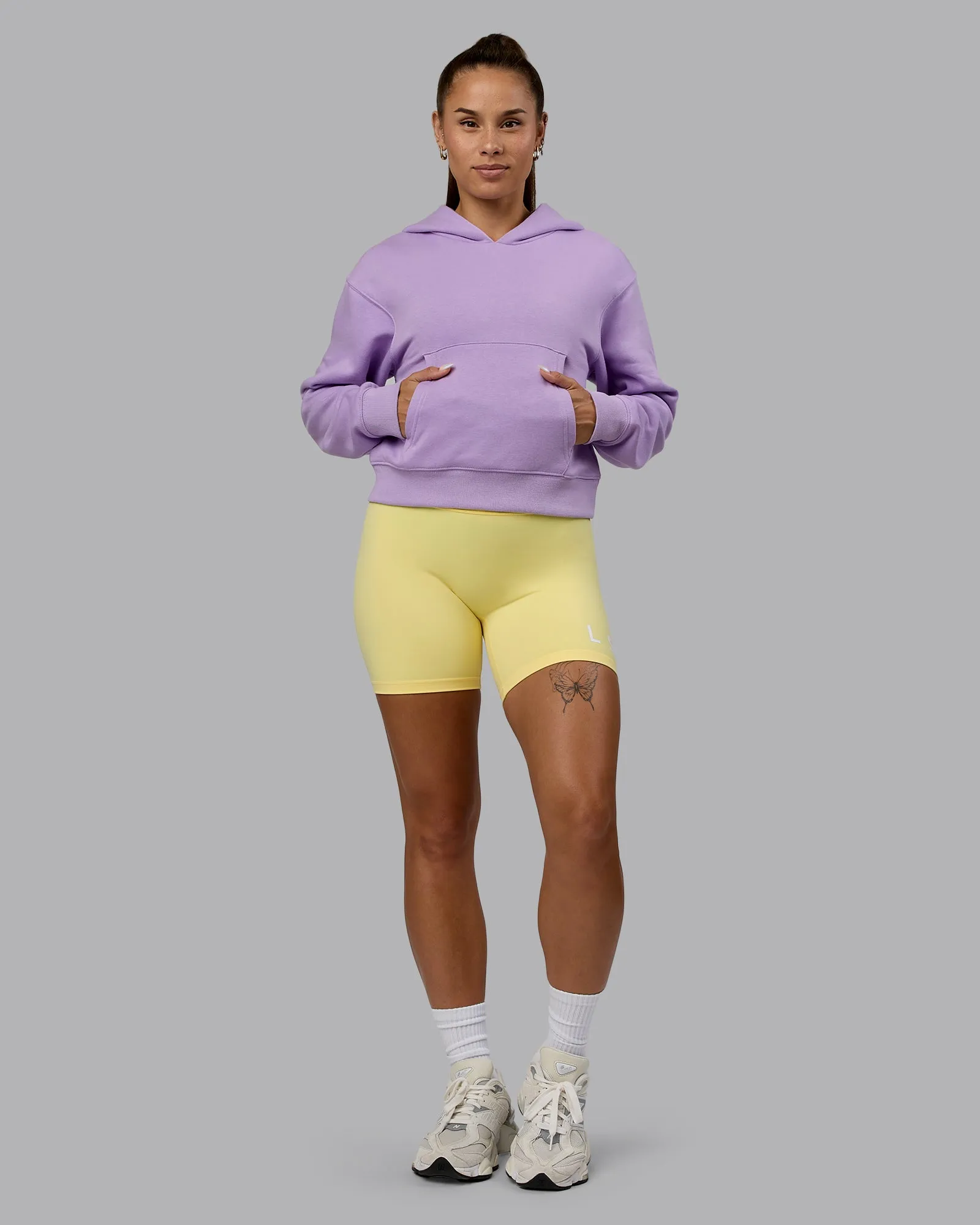 Set The Standard Midweight Hoodie - Pale Lilac-Elfin Yellow sold by LSKD product image thumbnail 5