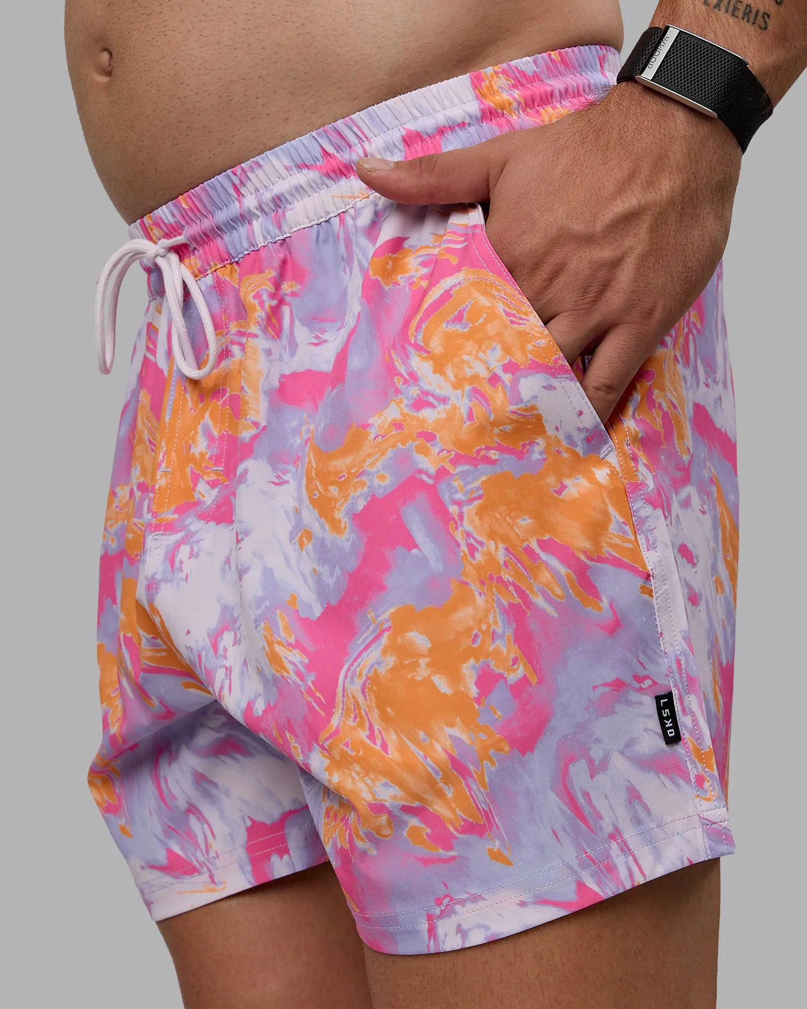 Daily 5" Swim Shorts - React Pink-Orange sold by LSKD product image thumbnail 3