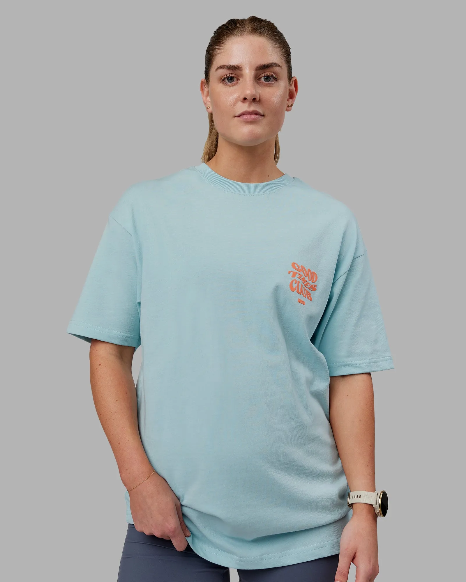 Good Times Heavyweight Tee Oversize - Columbia-Mellow Peach sold by LSKD product image thumbnail 4