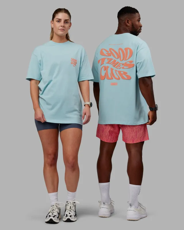 Good Times Heavyweight Tee Oversize - Columbia-Mellow Peach sold by LSKD