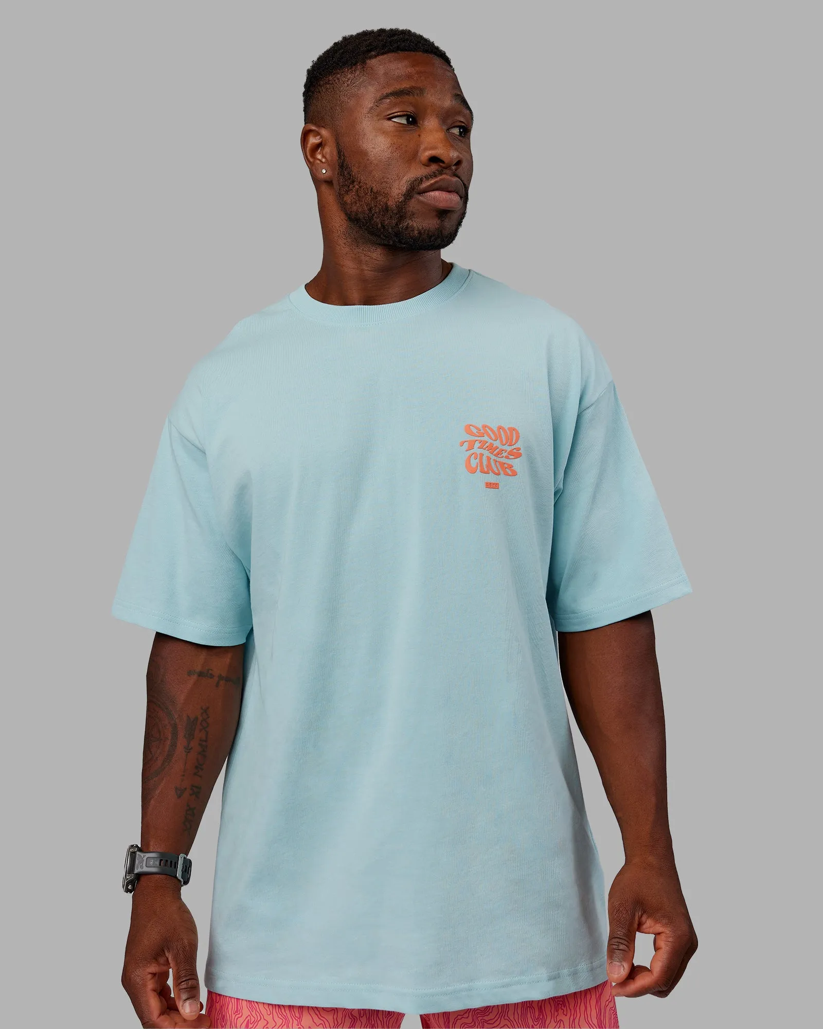 Good Times Heavyweight Tee Oversize - Columbia-Mellow Peach sold by LSKD product image thumbnail 3