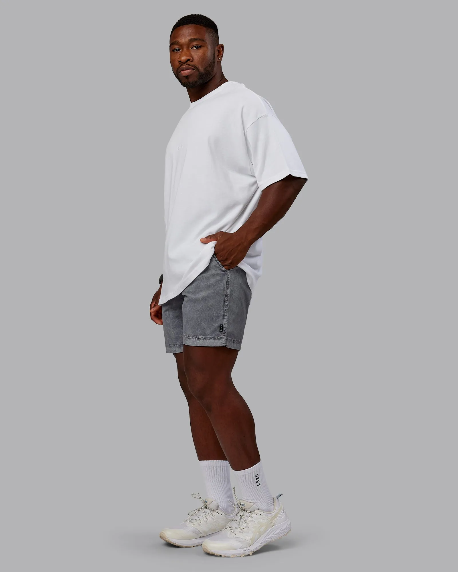 Washed Daily 7" Shorts - Circular Grey sold by LSKD product image thumbnail 5