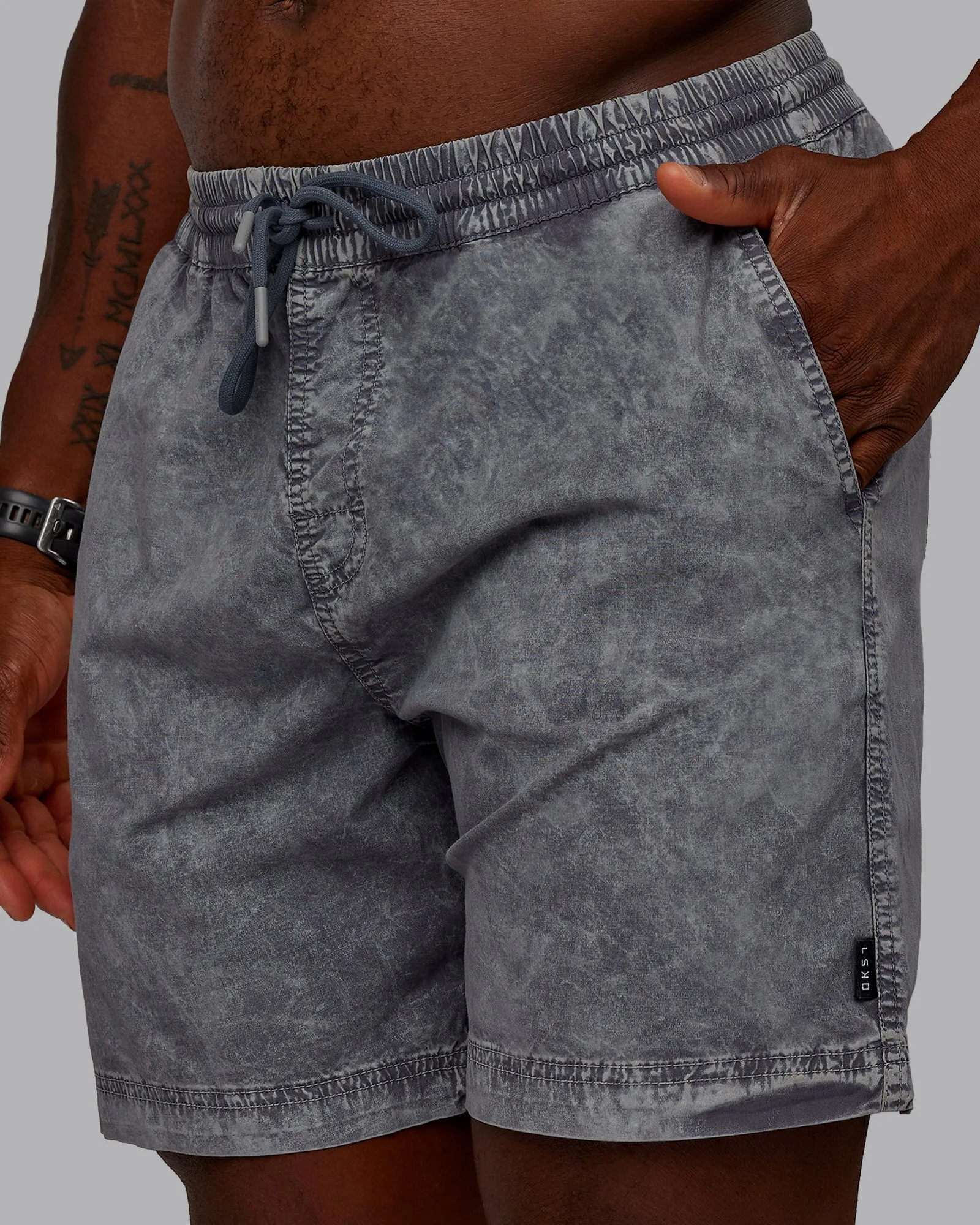 Washed Daily 7" Shorts - Circular Grey sold by LSKD product image thumbnail 3