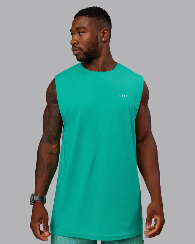 1% Better Value Series FLXCotton Tank - Atlantis-White sold by LSKD