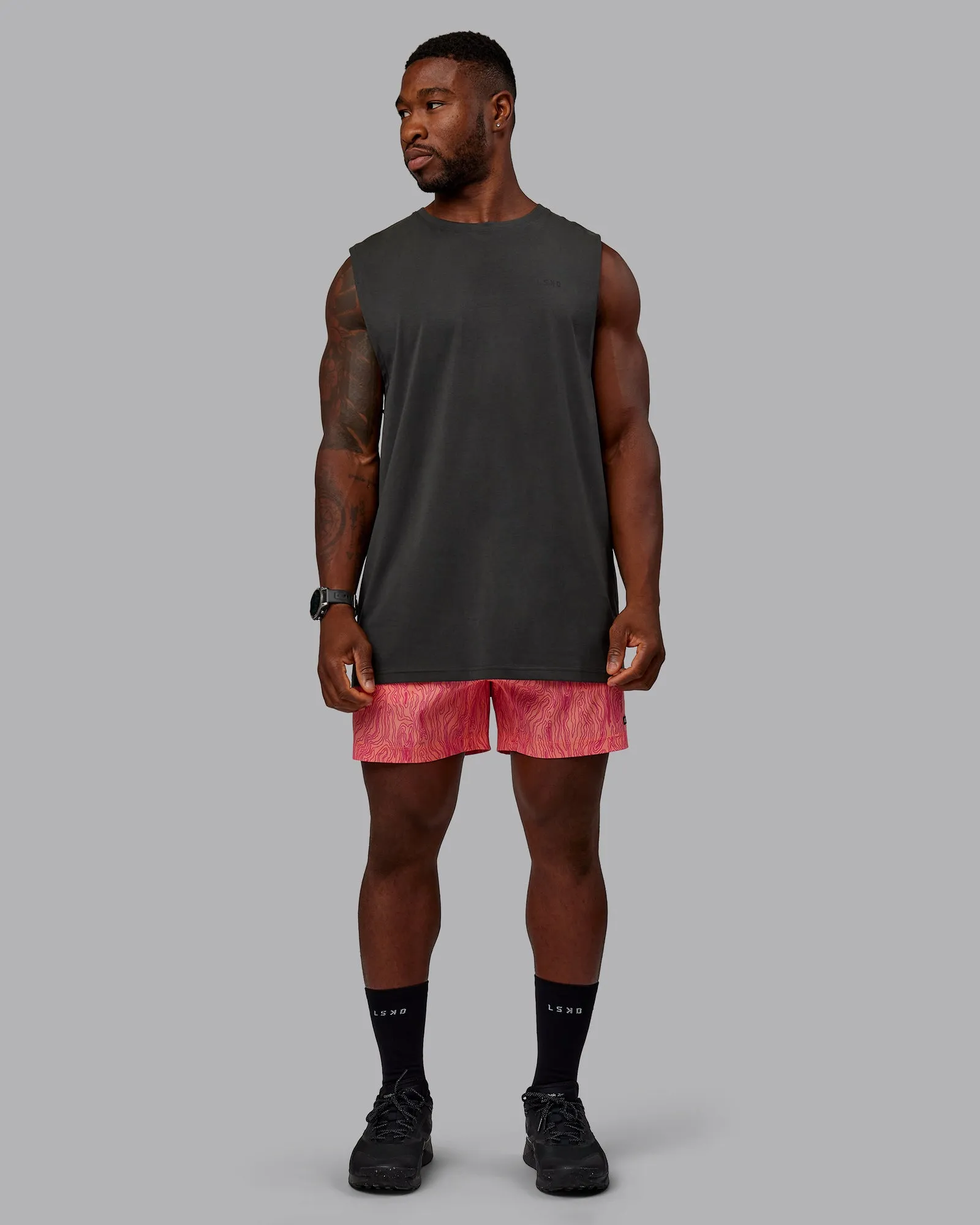 1% Better Value Series FLXCotton Tank - Pirate Black-Black sold by LSKD product image thumbnail 4