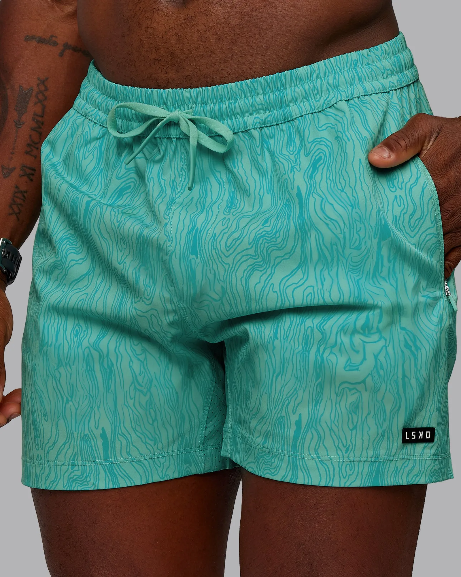 Rep 5" Performance Short - Topographic Blue Bird sold by LSKD product image thumbnail 3