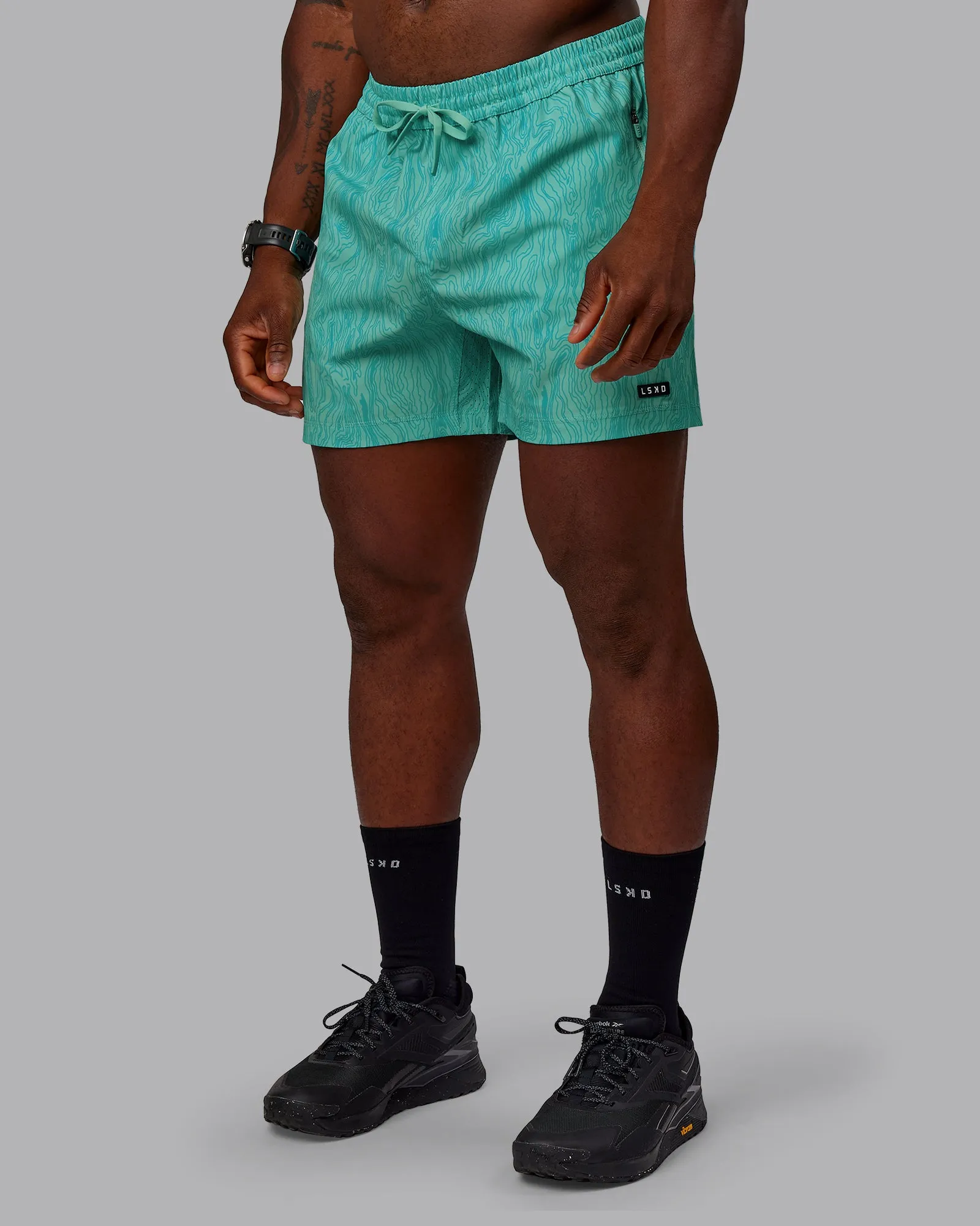 Rep 5" Performance Short - Topographic Blue Bird sold by LSKD