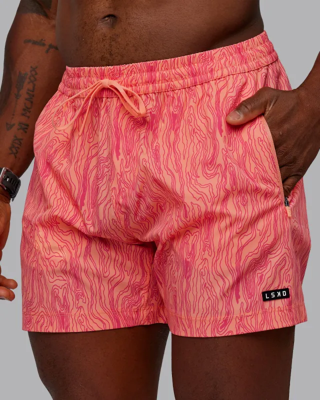 Rep 5" Performance Shorts - Topographic Peach sold by LSKD