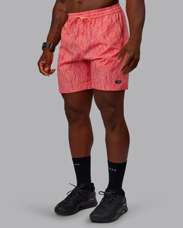 Rep 7" Performance Shorts - Topographic Peach sold by LSKD
