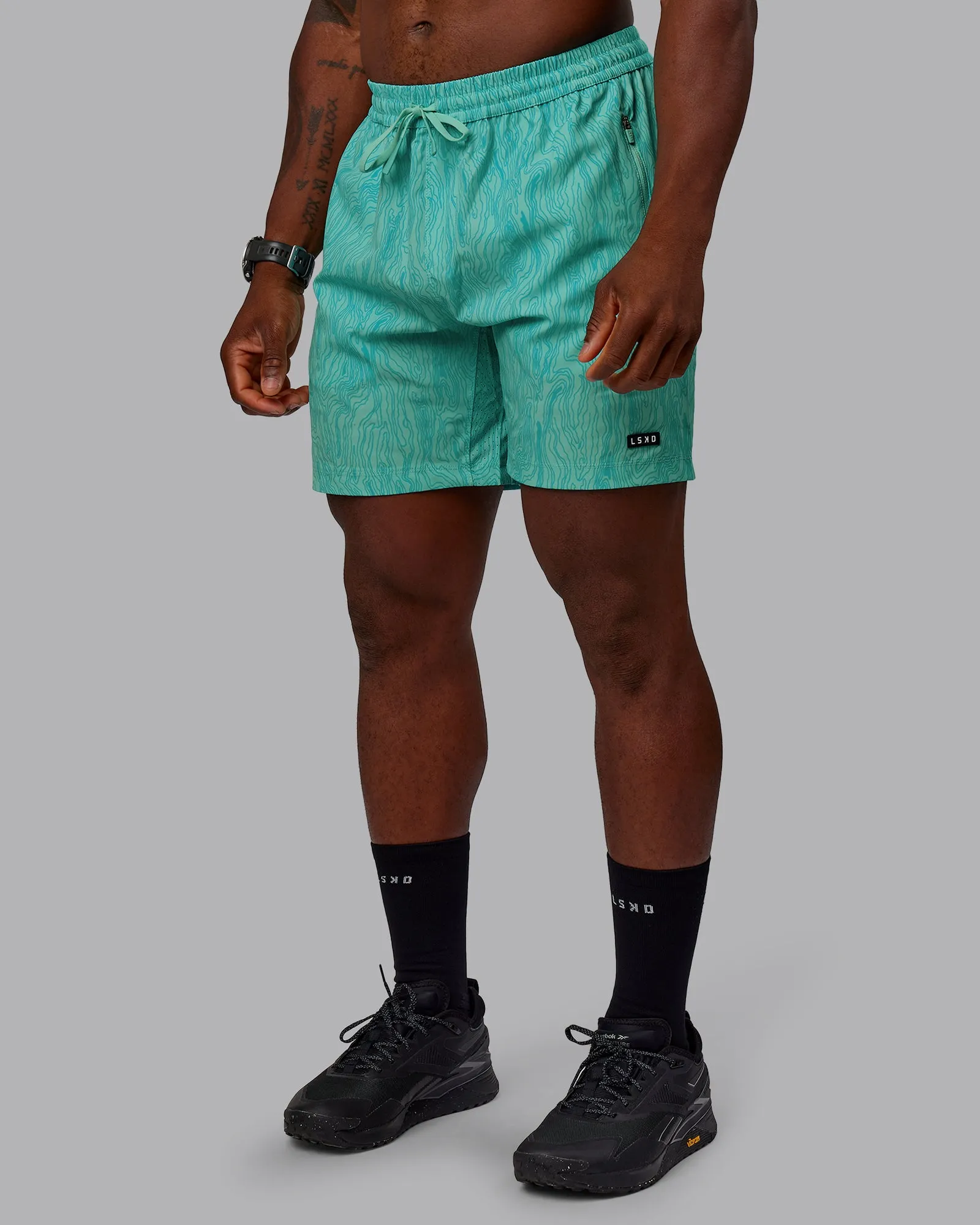 Rep 7" Performance Shorts - Topographic Blue Bird sold by LSKD product image thumbnail 5