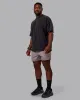 Washed Set The Standard Heavyweight Oversized Tee - Black-Greyish Purple sold by LSKD