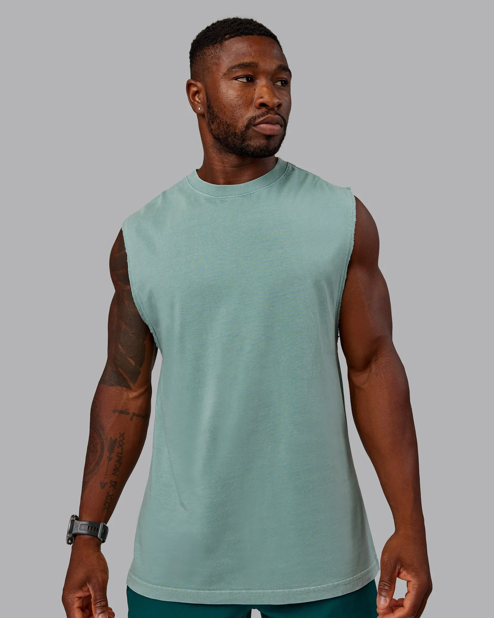 Washed Set The Standard Heavyweight Tank - Sage Brush-Off White sold by LSKD product image thumbnail 2