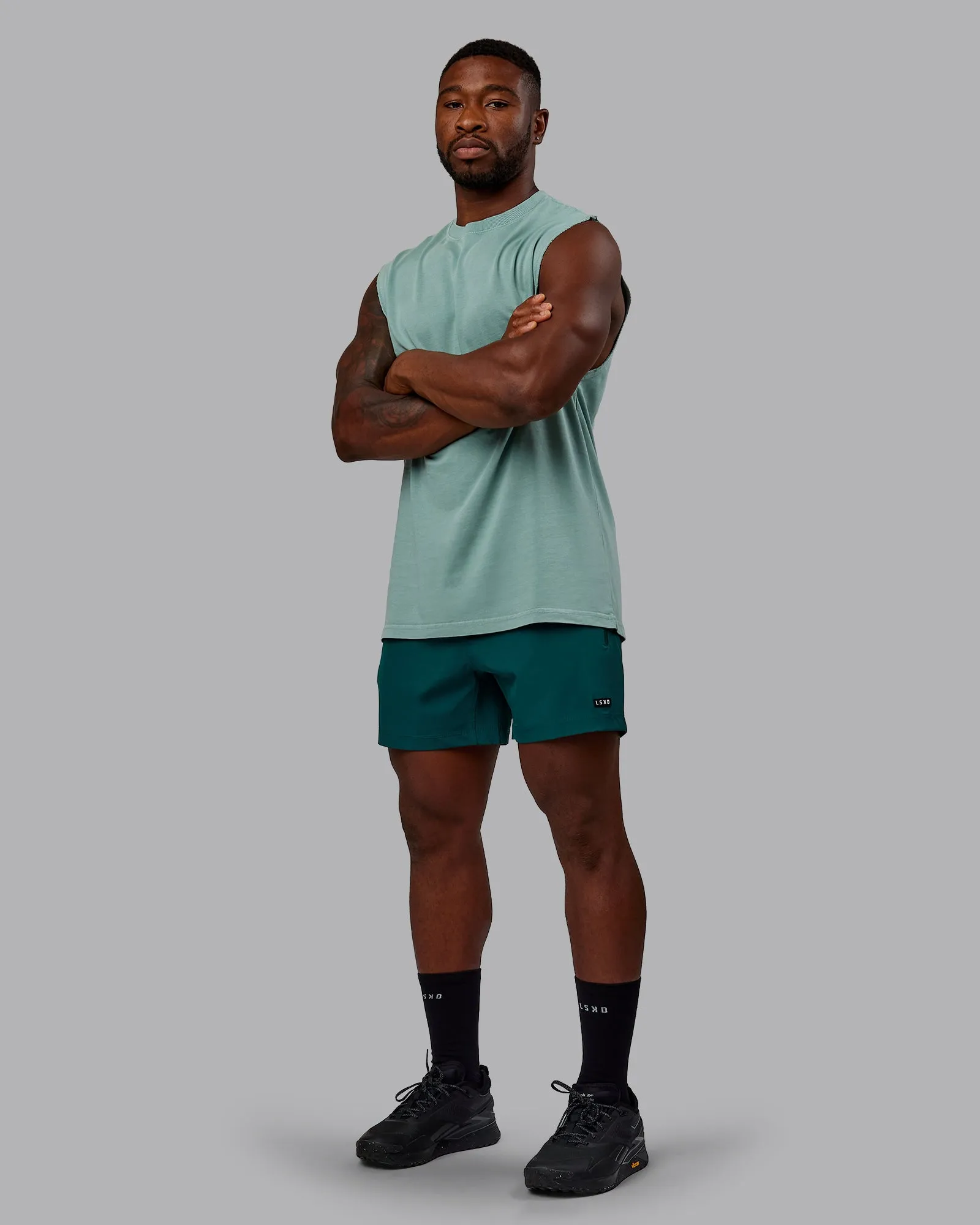 Washed Set The Standard Heavyweight Tank - Sage Brush-Off White sold by LSKD product image thumbnail 5