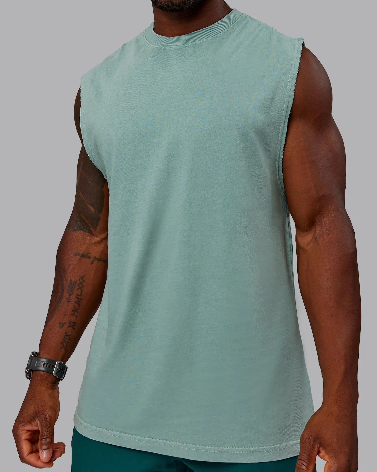 Washed Set The Standard Heavyweight Tank - Sage Brush-Off White sold by LSKD product image thumbnail 4