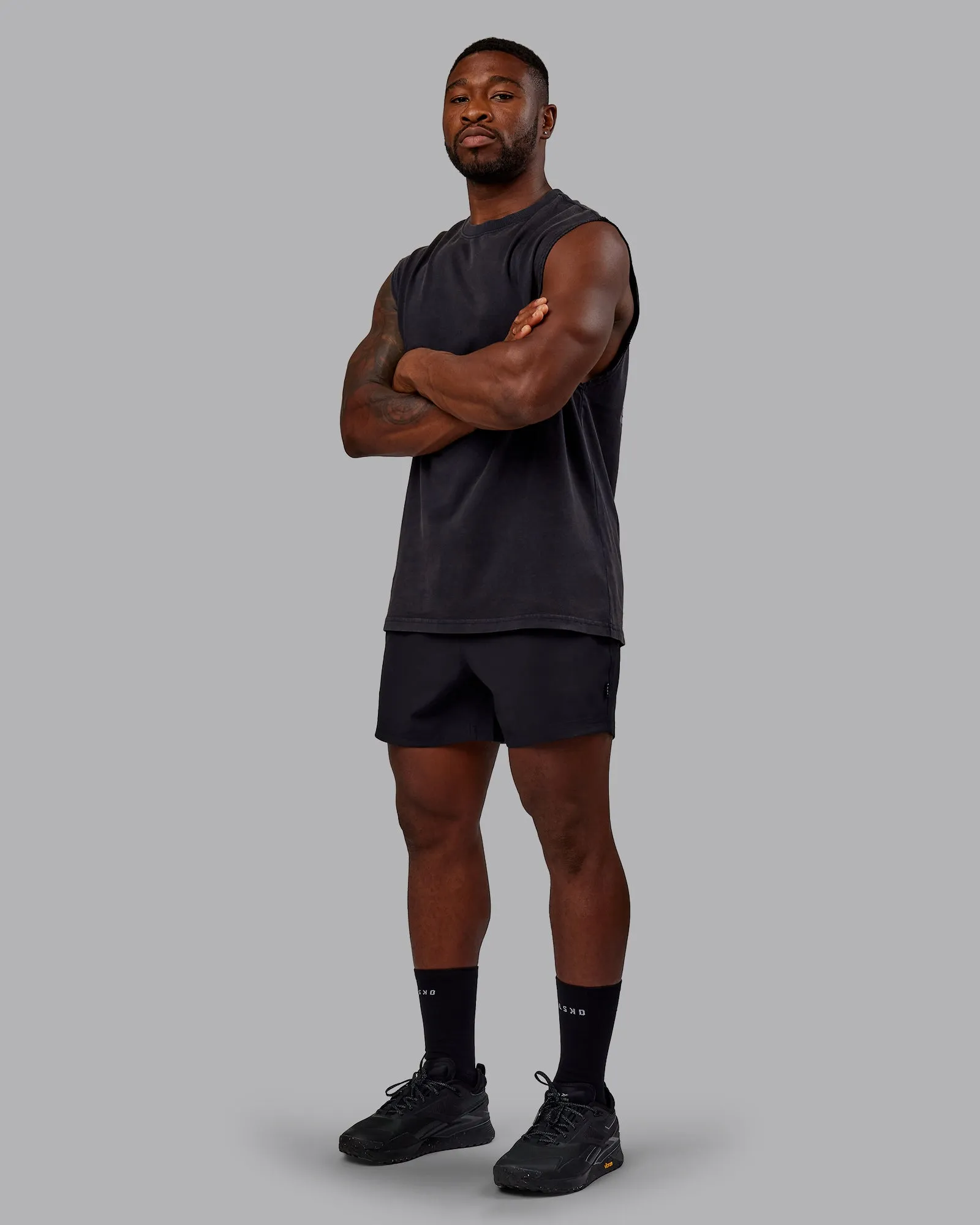 Washed Set The Standard Heavyweight Tank - Black-Greyish Purple sold by LSKD product image thumbnail 3