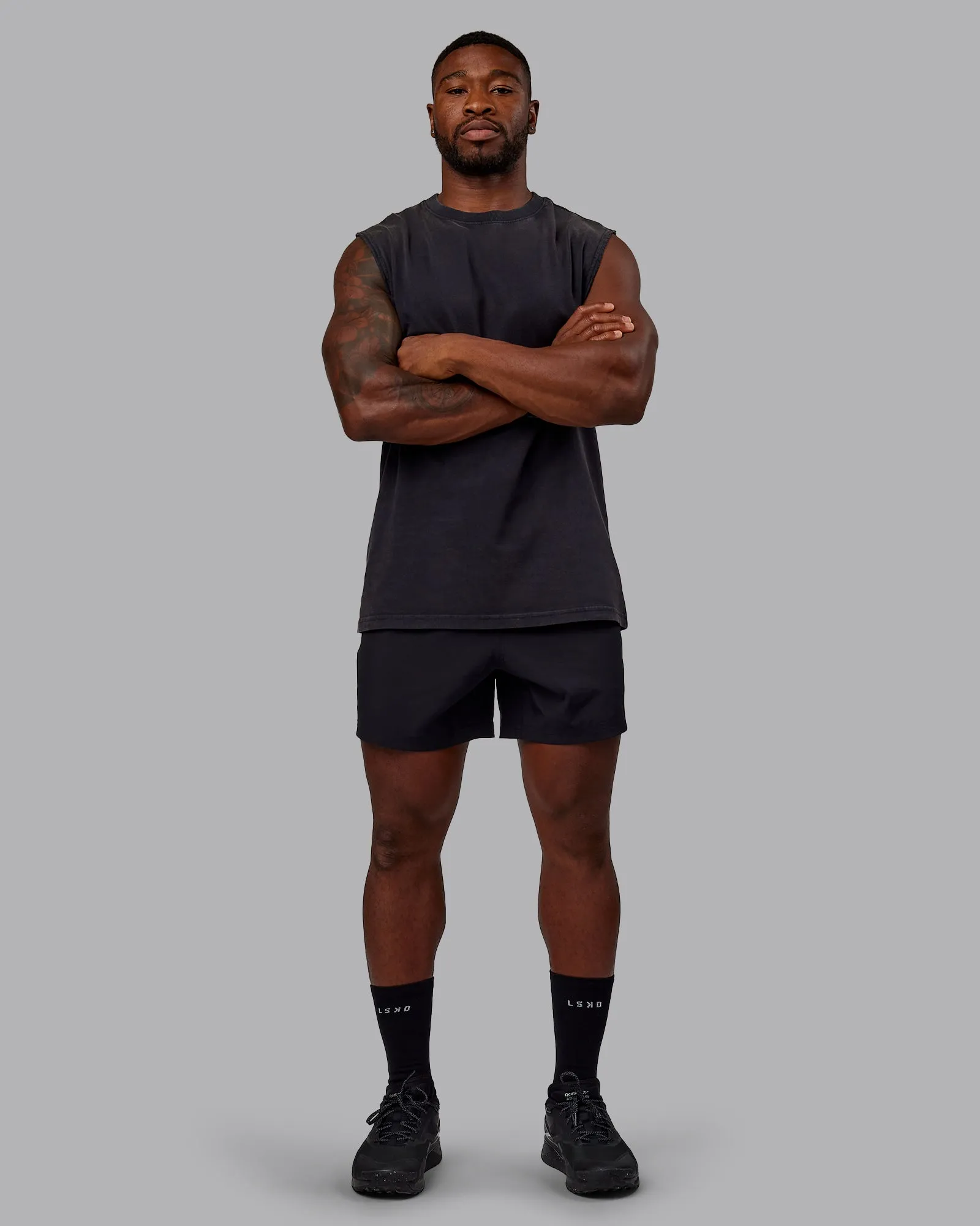 Washed Set The Standard Heavyweight Tank - Black-Greyish Purple sold by LSKD product image thumbnail 5