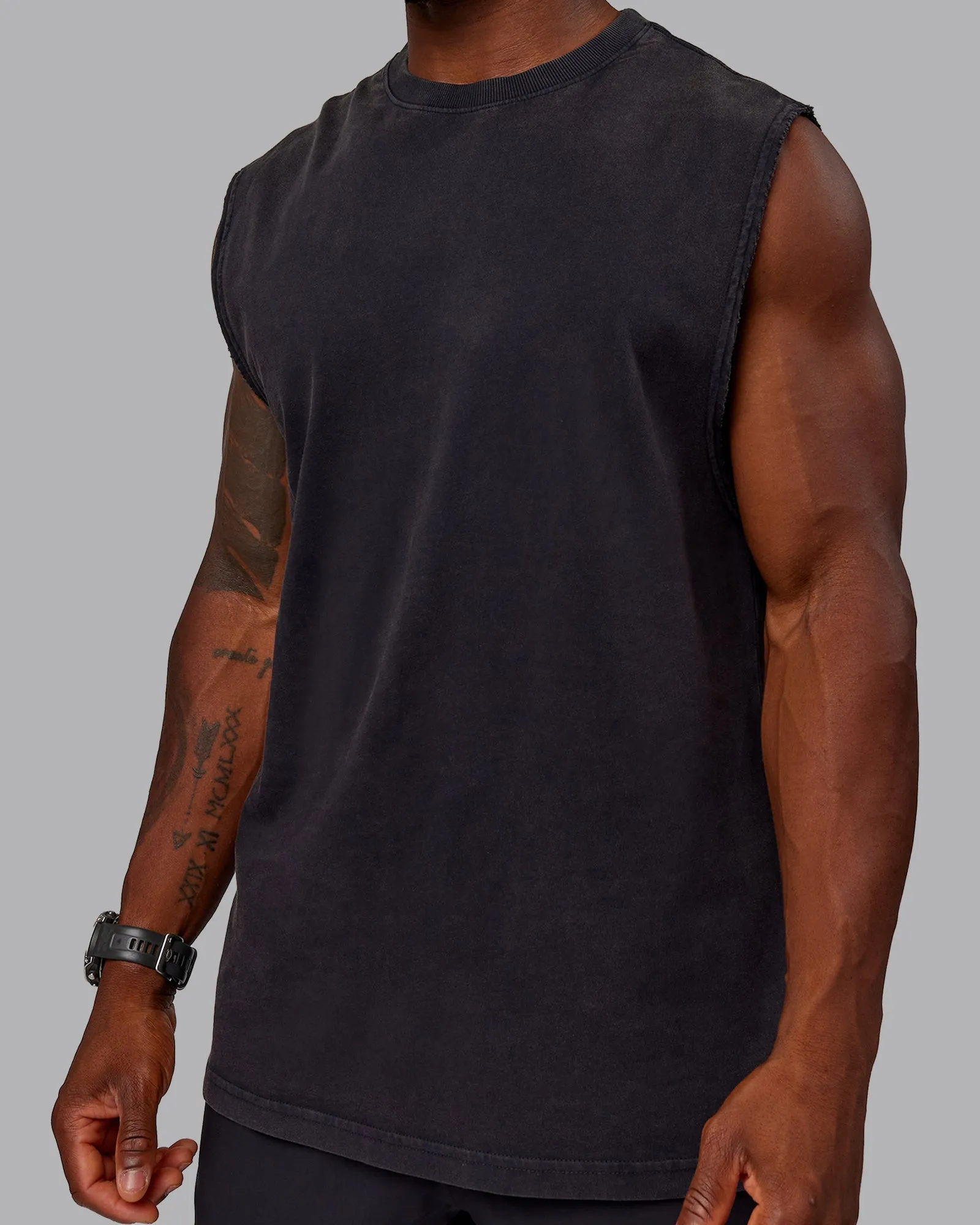 Washed Set The Standard Heavyweight Tank - Black-Greyish Purple sold by LSKD product image thumbnail 4