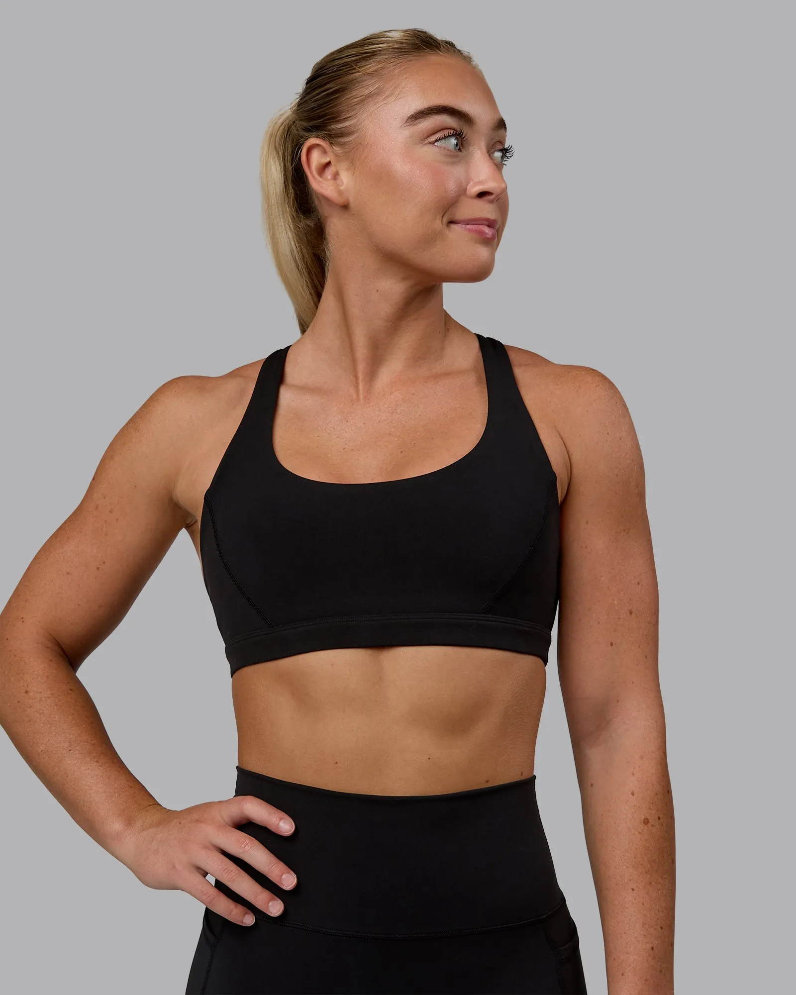 Precision Sports Bra - Black sold by LSKD product image thumbnail 4
