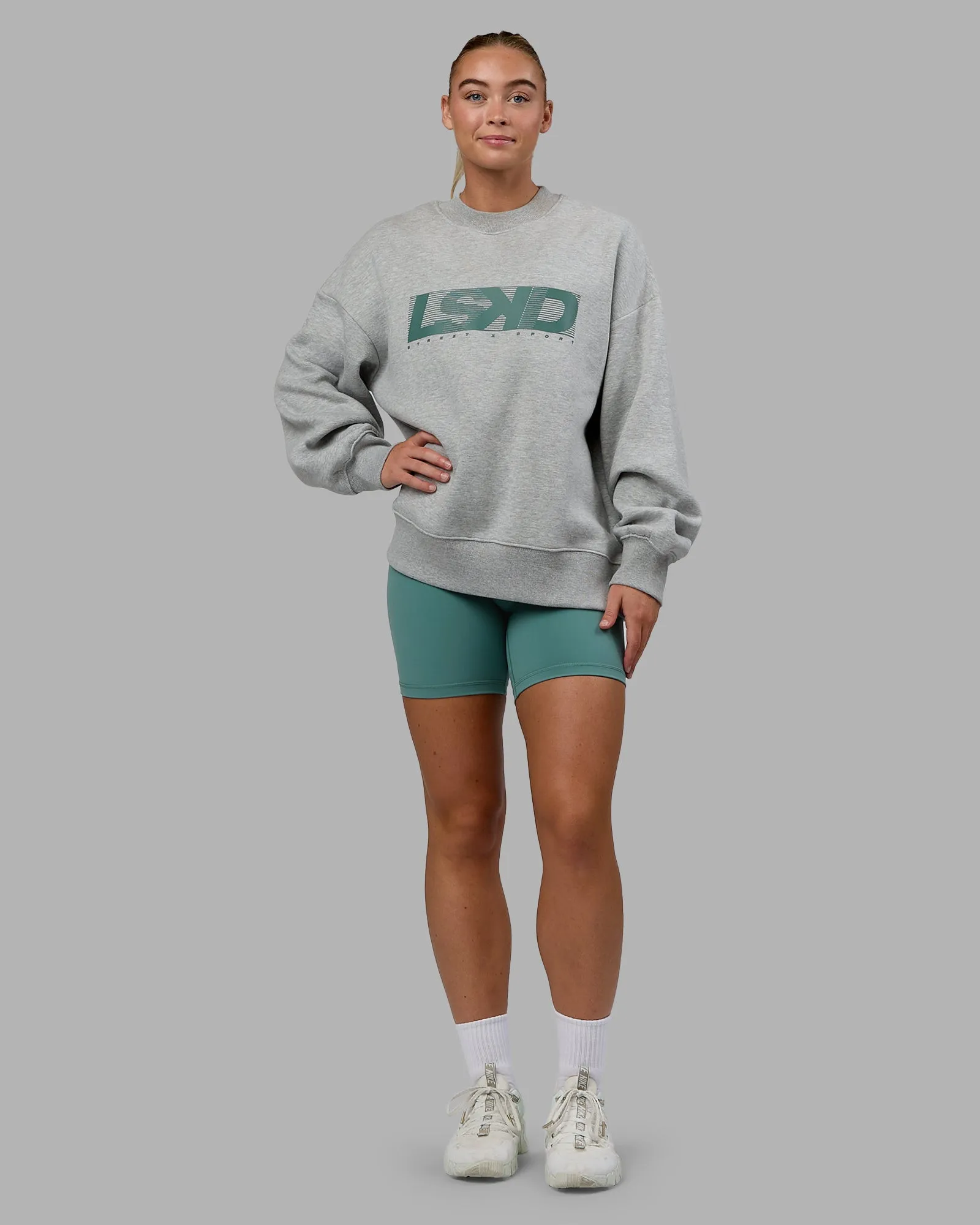 Move Oversized Sweater - Light Grey Marl-Sagebrush sold by LSKD product image thumbnail 5