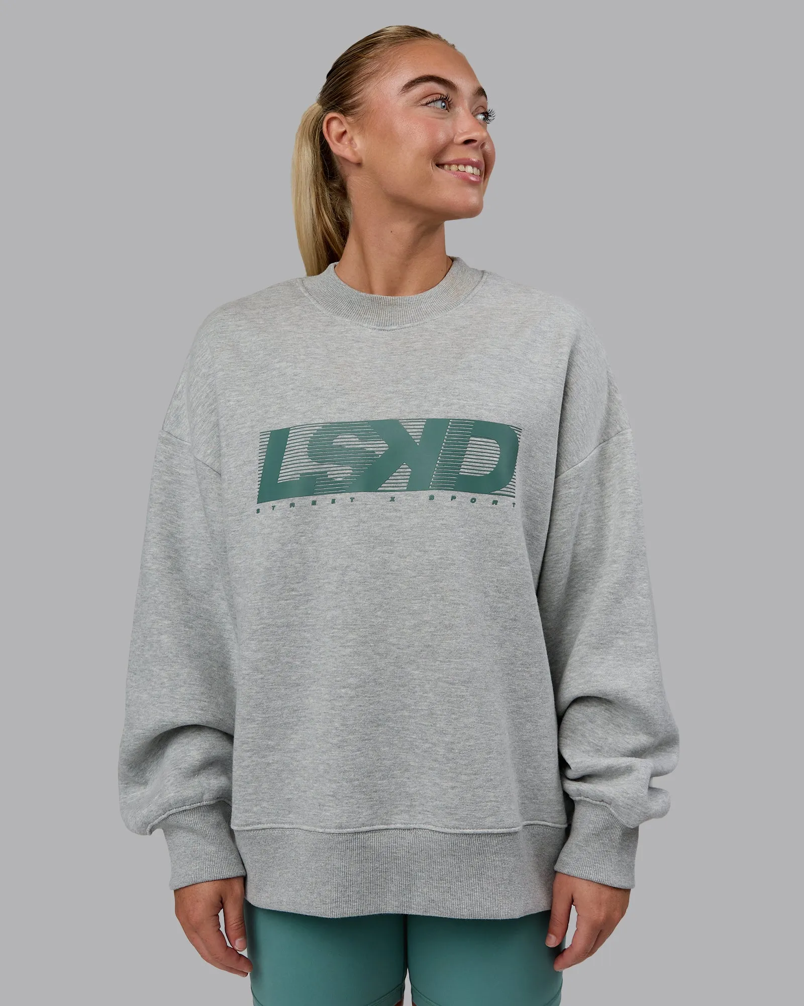 Move Oversized Sweater - Light Grey Marl-Sagebrush sold by LSKD product image thumbnail 3