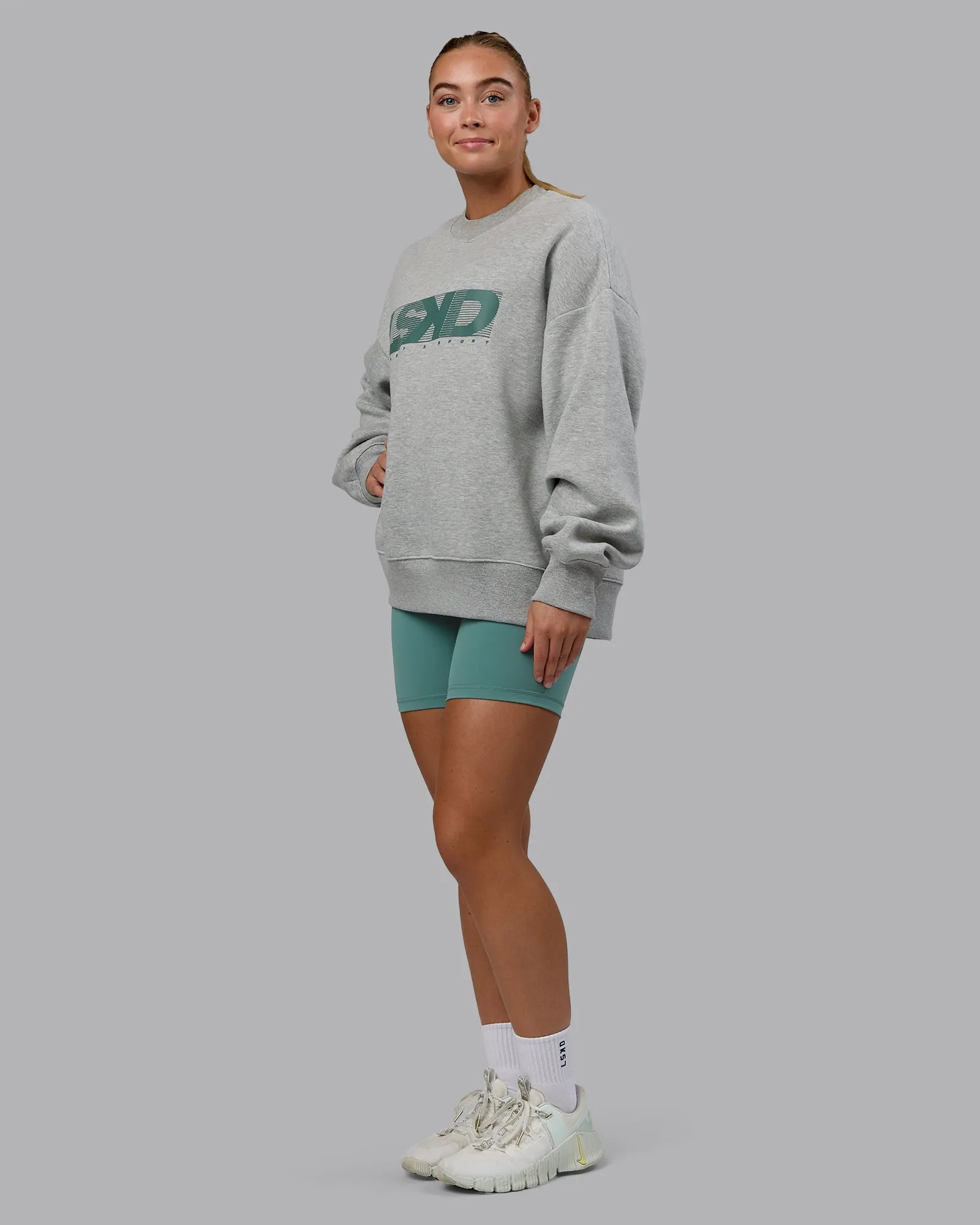 Move Oversized Sweater - Light Grey Marl-Sagebrush sold by LSKD product image thumbnail 2