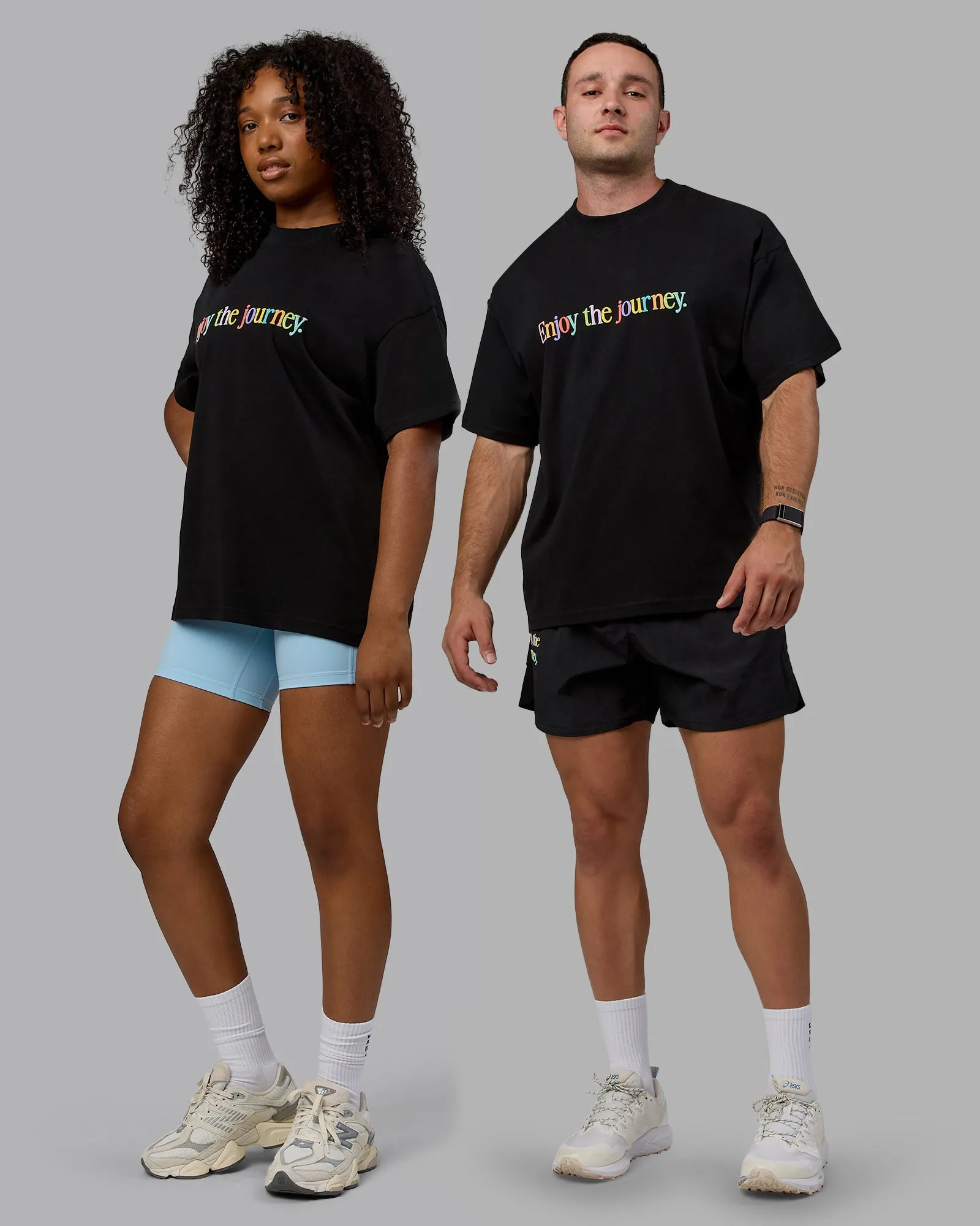 Enjoy The Journey Heavyweight Tee Oversize - Black-Multi sold by LSKD